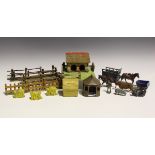 A collection of Britains, John Hill & Co, Timpo and other lead farm and garden series items,
