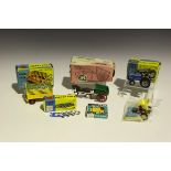 A collection of various Britains plastic figures and accessories, including farm, garden,