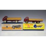 Two Dinky Toys No. 522 Big Bedford lorries, finished in burgundy and brown, and a No. 408 Big