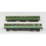 An Ace Trains gauge O EMU three-car set, finished in Southern green livery, boxed with