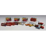 A collection of diecast vehicles, including a Corgi Toys No. 268 The Green Hornet's Black Beauty and