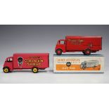 A Dinky Supertoys No. 514 Guy van 'Slumberland', boxed, and a Guy van 'Golden Shred' (paint chips).