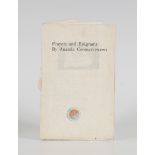 COOMARASWAMY, Ananda. Prayers and Epigrams. [New York:] The Sunwise Turn, 1918. Limited edition,