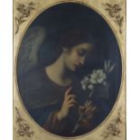 Oreste Bicchi, after Carlo Dolci - The Angel of the Annunciation, 19th century oil on canvas, signed