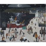 Alan Furneaux - 'Promenade at Newlyn', oil on canvas, signed recto, titled and dated 2019 verso,