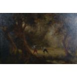 Frank Moss Bennett - 'The Duel', oil on panel, signed and dated 1908 recto, titled verso, 18.5cm x