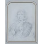 George Frederick Watts - 'Portrait of the Viscountess of Hereford', pencil, signed recto, dated 1848