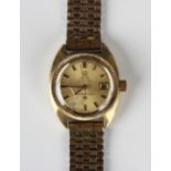An Omega Constellation Automatic gilt metal fronted and steel backed lady's wristwatch, circa
