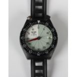 A Heuer All-Sports II stop wristwatch, case diameter 4.7cm, with a Heuer box.Buyer’s Premium 29.