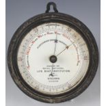 An early 20th century 'Fishermans Aneroid Barometer' by Dollond of London, No. 2761, issued by the