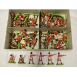 A selection of over 60 Britains Napoleonic Gordon Highlander Infantry soldiers