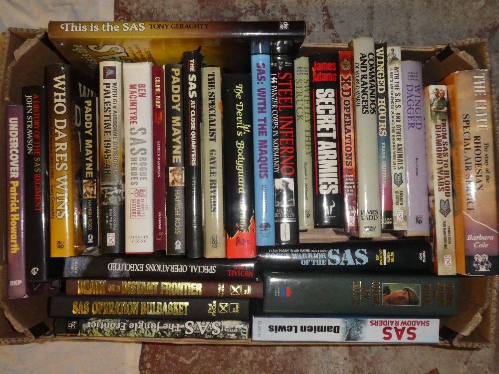 Various SAS and Special Forces volumes including The SAS at Close Quarters;