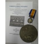 A British War medal awarded to No.M19912 H. G. Menadue AR CR R.N.