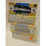 Four Corgi Classics mint and boxed American coaches