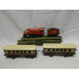 A Chad Valley tinplate National Express O gauge engine, tender,
