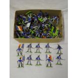 A selection of over 90 Britains Napoleonic French Infantry soldiers