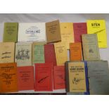 Various military service manuals and copy handbooks including Automatic Pistols and Revolvers,