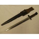 An 1887 patern Lee Metford bayonet by Wilkinson of London dated '05 with double edged steel blade