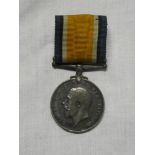 A British War medal awarded to Harry M Locke