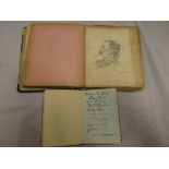 A Late Victorian/Edwardian album of watercolours, sketches,