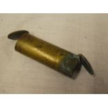 A small 19th Century brass double-ended charged powder measure by G & J W Hawksley marked "1 1/2