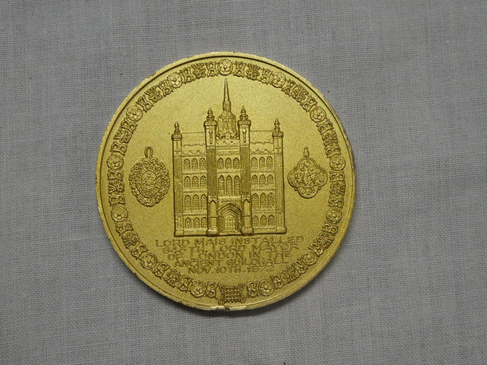 A gilt 1972 Lord Mayor of London medal awarded to the Rt. Hon. - Image 2 of 2
