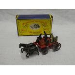 A Matchbox Y4 Shand Mason fire engine with black horses,