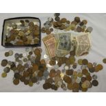 A large selection of mixed GB and Foreign coins