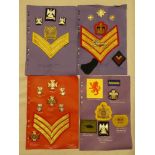 A collection of Dragoons and Dragoon Guards badges and insignia including Royal Dragoons Officers