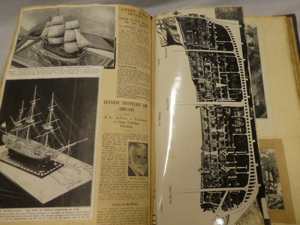A large scrapbook containing various Naval related illustrations and cuttings mainly from the - Image 7 of 9