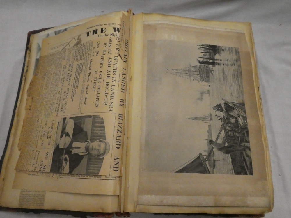 A large scrapbook containing various Naval related illustrations and cuttings mainly from the - Image 2 of 9