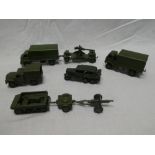 Dinky Toys - a selection of Army vehicles including 623 Army wagon, 152b reconnaissance car,