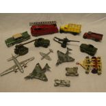 Dinky Toys - 955 fire engine, open lorry, scout car,