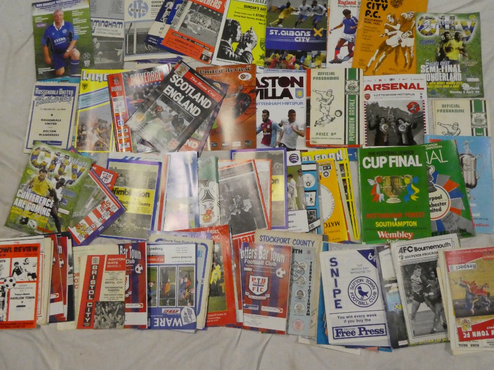 A large selection of mixed football programmes,