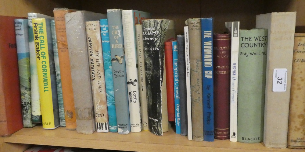 A selection of Cornish related volumes and Cornish authors including N Tangye and others,