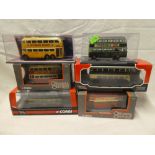 Six Original Omnibus Co mint and boxed vehicles including four trolley buses etc