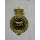 A Victorian Officer's silver/gilt glengarry badge of the Hampshire Regiment