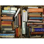 Ten boxes of miscellaneous books - novels, topographical,