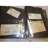 A folder album containing a Switzerland postal history collection,