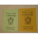 Ivall (DE) and Thomas (C) Military Insignia of Cornwall 1974 together with supplement 1976