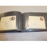 A folder album containing over 30 GB postal history covers including covers addressed to eminent