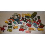 A selection of various diecast vehicles including Dinky Packard Sports,