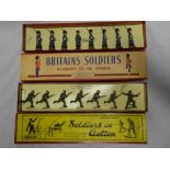 Two boxed sets of Britains soldiers including No.1613 British Infantry in action and No.