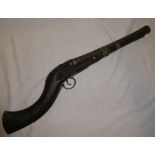 A 19th Century Turkish short blunderbuss with steel barrel,