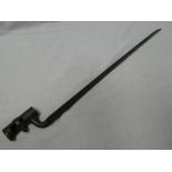 A 19th Century Enfield steel socket bayonet with triangular blade