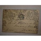 A GB 1890 "Lord Holland" photographic Mulready cover produced by T Hinton for the Penny Postage