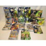 A selection of boxed Star Wars toys including Dewback Sandtrooper,