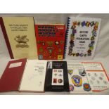 Various Military insignia related volumes including Morris British Cloth Formation Signs;