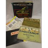The Hornby Gauge O System book vol 5 and a selection of early Meccano booklets etc