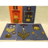 A collection of Household Cavalry badges and insignia including Life Guards EIIR gilt pouch badge,